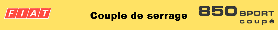 Couple de serrage