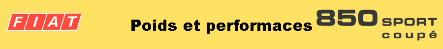 Poids et performaces