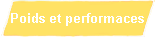 Poids et performaces